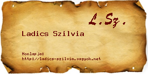 Ladics Szilvia névjegykártya
