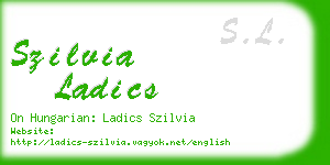 szilvia ladics business card